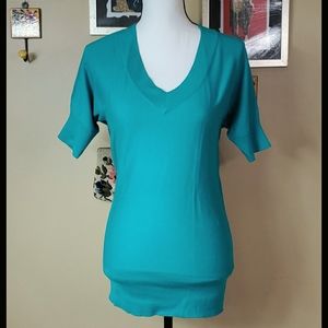Ann Taylor LOFT green v neck shirt